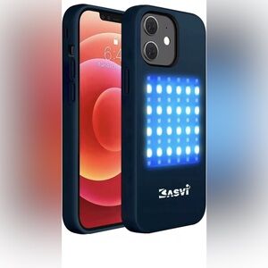 Basvi RGB Selfie Light Phone Case for iPhone 12/12 Pro, A12 Wireless APP Control